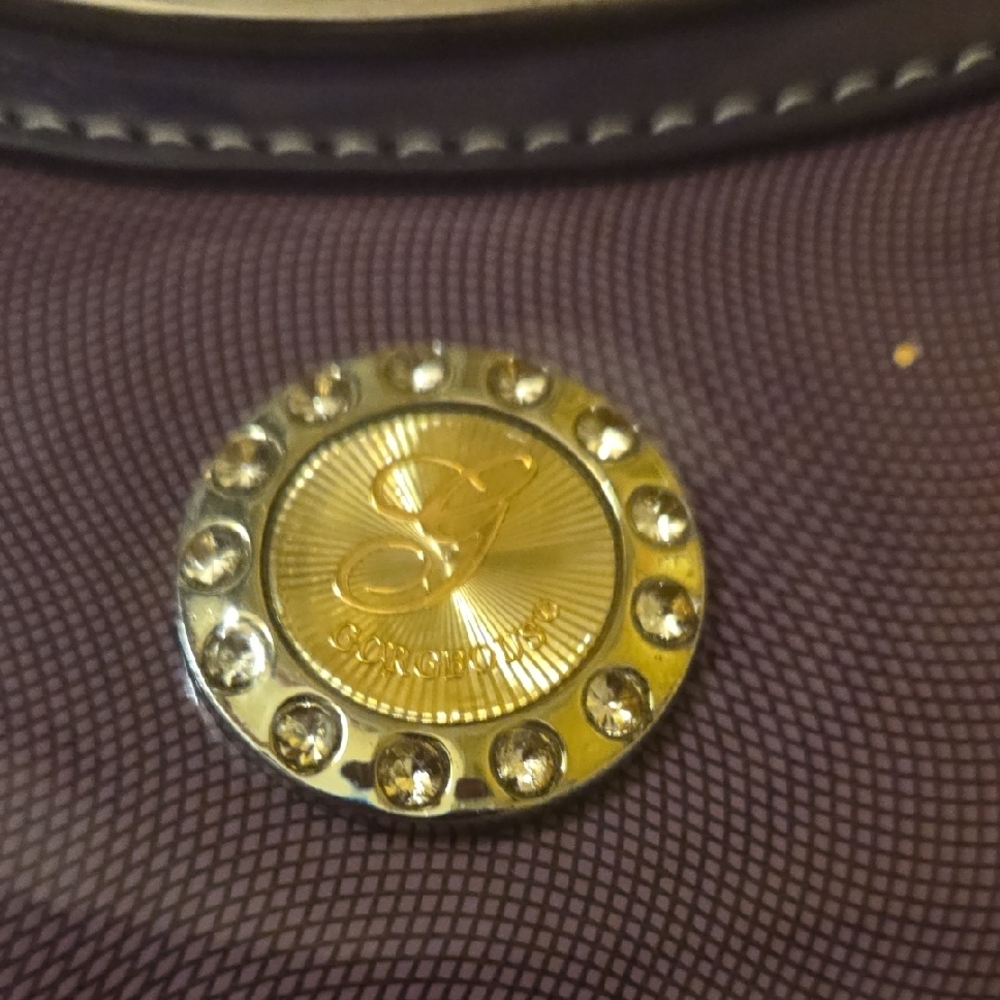 Chic Brown Clutch with Gold Handle - Picture 4 of 11